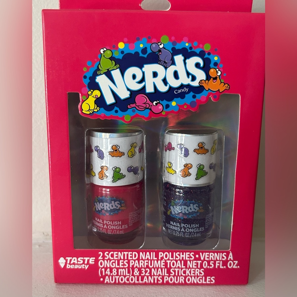 Nerds Candy Scented Nail Polish Duo - Purple & Pink. New.